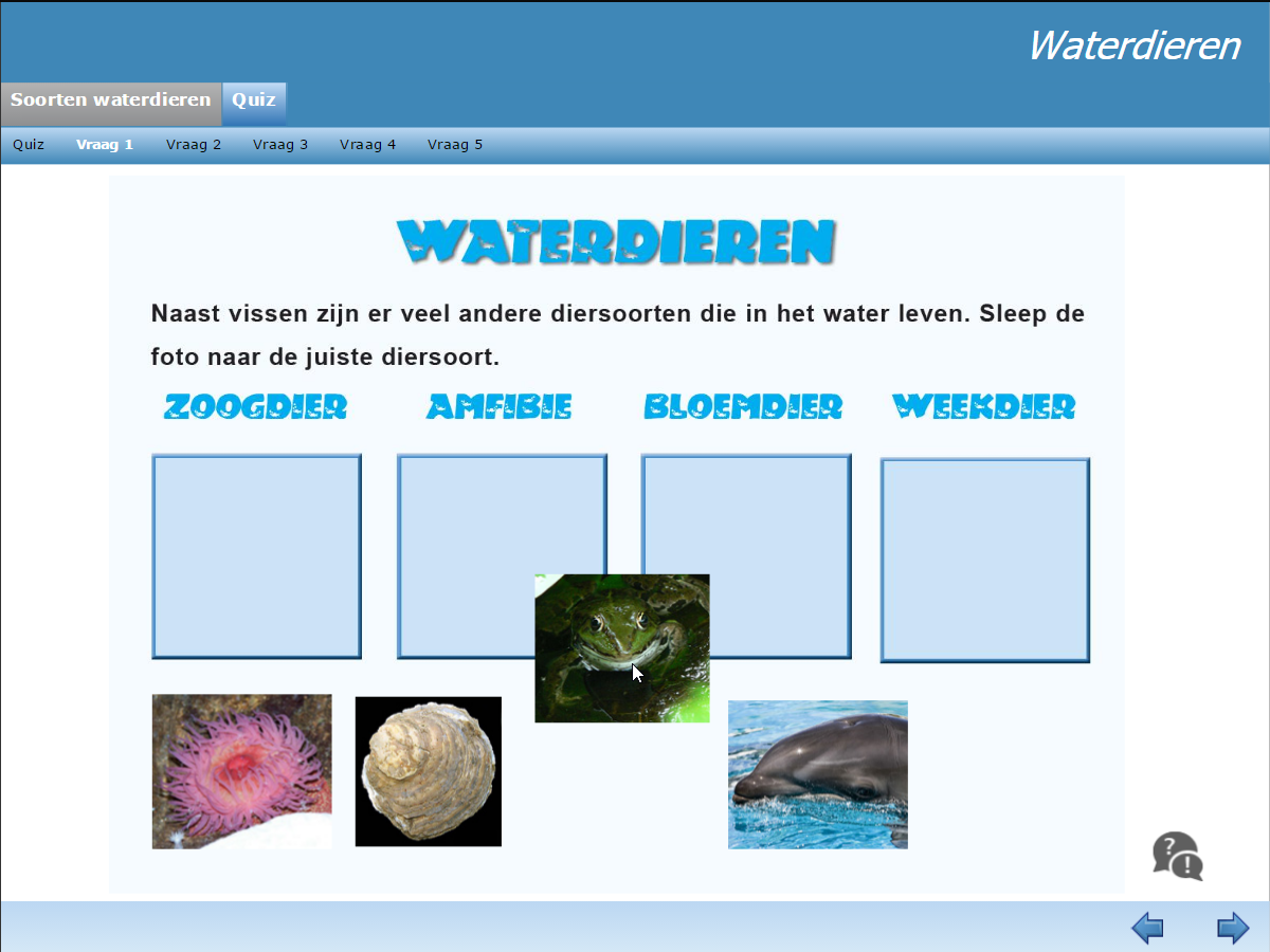 Voorbeeld van een sleepvraag